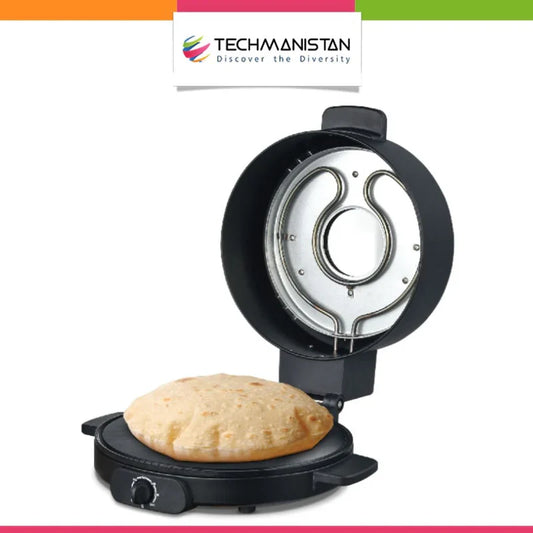 2-in-1 Electric Roti & Pizza Maker – Multi-Purpose Bread Baking Machine