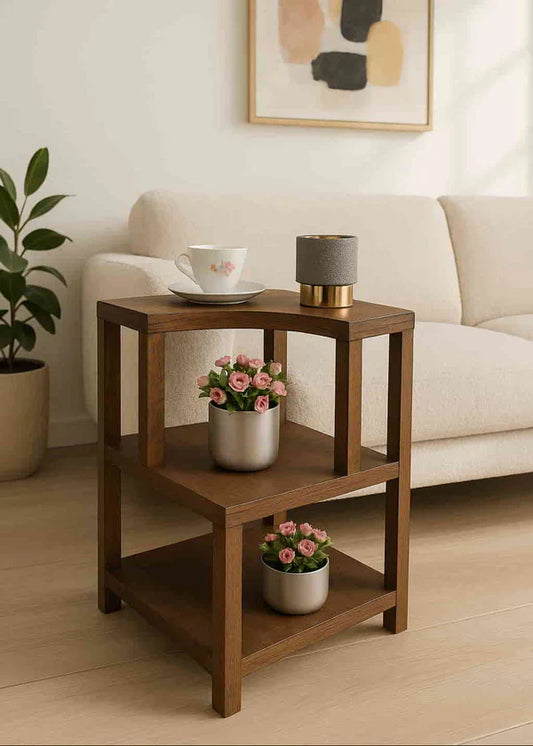 Premium Mahogany Corner Table – Stylish & Durable Home Accent