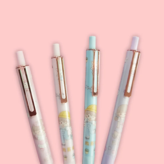 Press Type Fountain Pen Cute Design – Easy Click Ink Pen