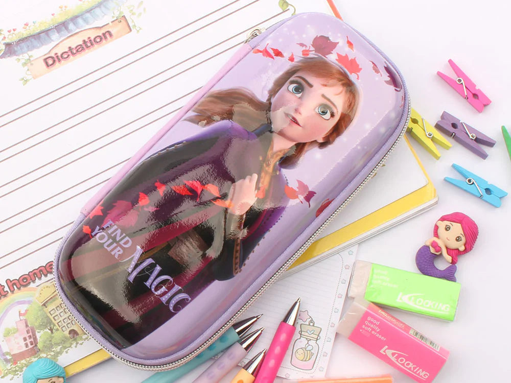 Disney Frozen 3D Pencil Pouch for Kids – Elsa & Anna School Case