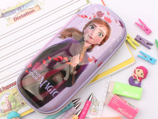 Disney Frozen 3D Pencil Pouch for Kids – Elsa & Anna School Case