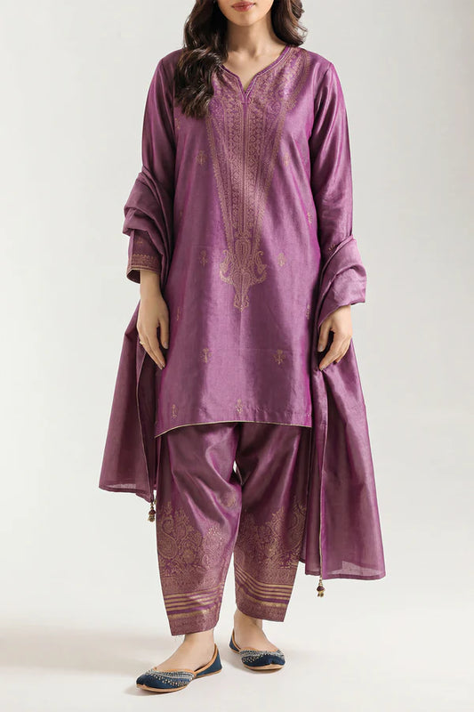 Luxury Pret Cotton Jacquard Stitched 2 Piece (Shirt/Trouser)